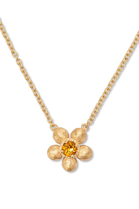 Flore Necklace Madeira Quartz