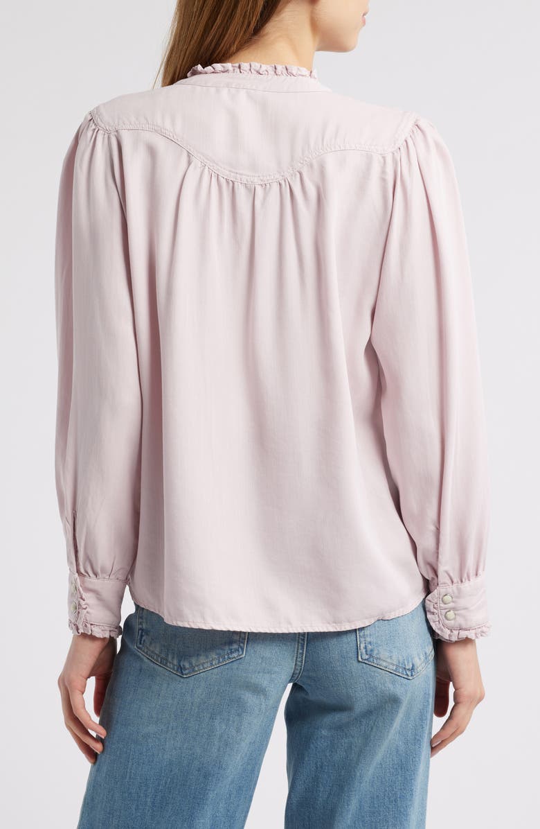 Rails Alanna Ruffle Denim Snap-Up Shirt, Alternate, color, 