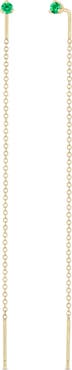 Zoë Chicco 14K Yellow Gold Emerald Threader Earrings