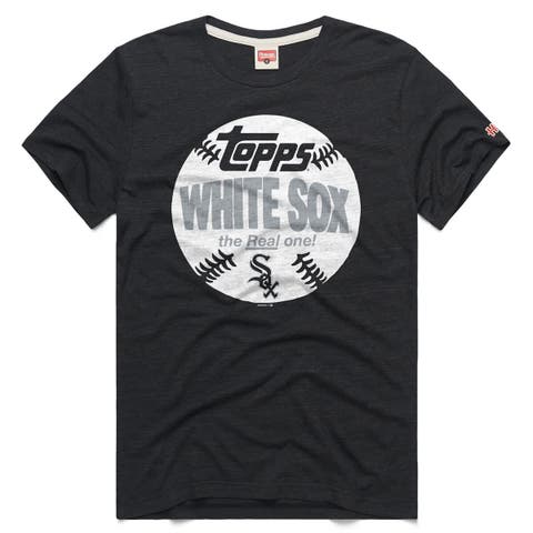 Men's Homage  Charcoal Chicago White Sox MLB x Topps Baseball The Real One Tri-Blend T-Shirt