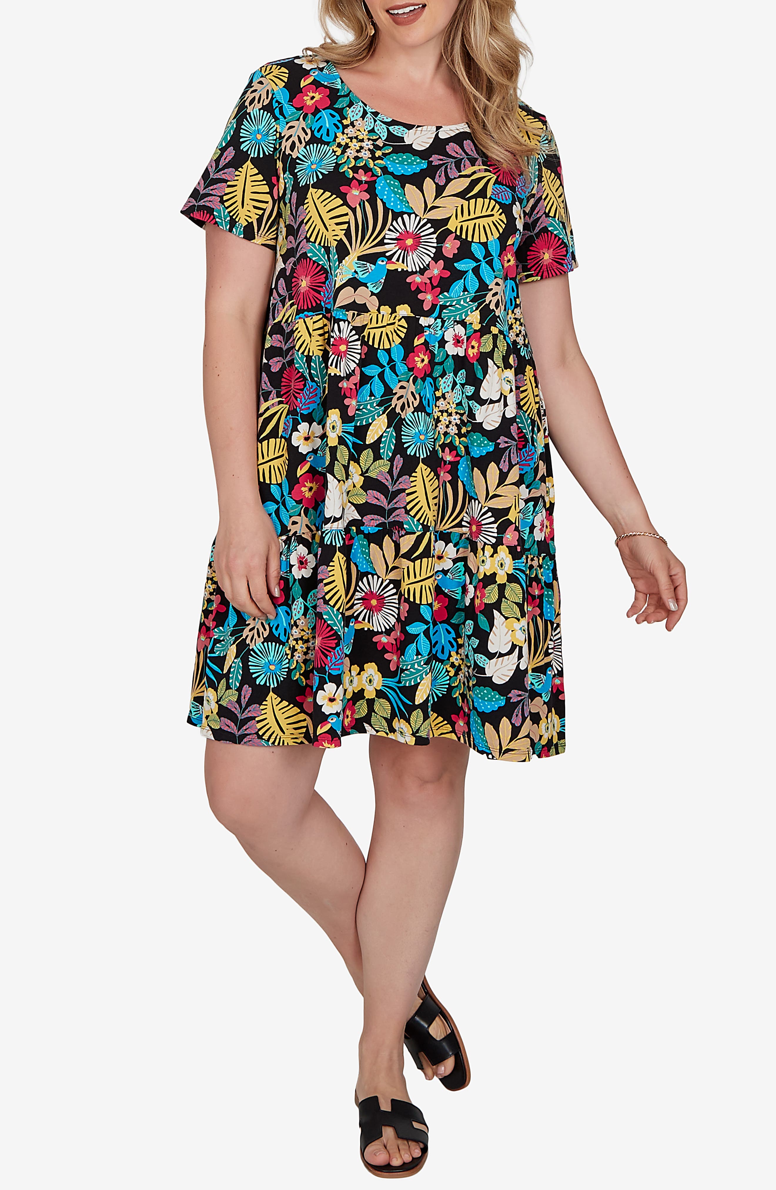 Print Tiered Dress