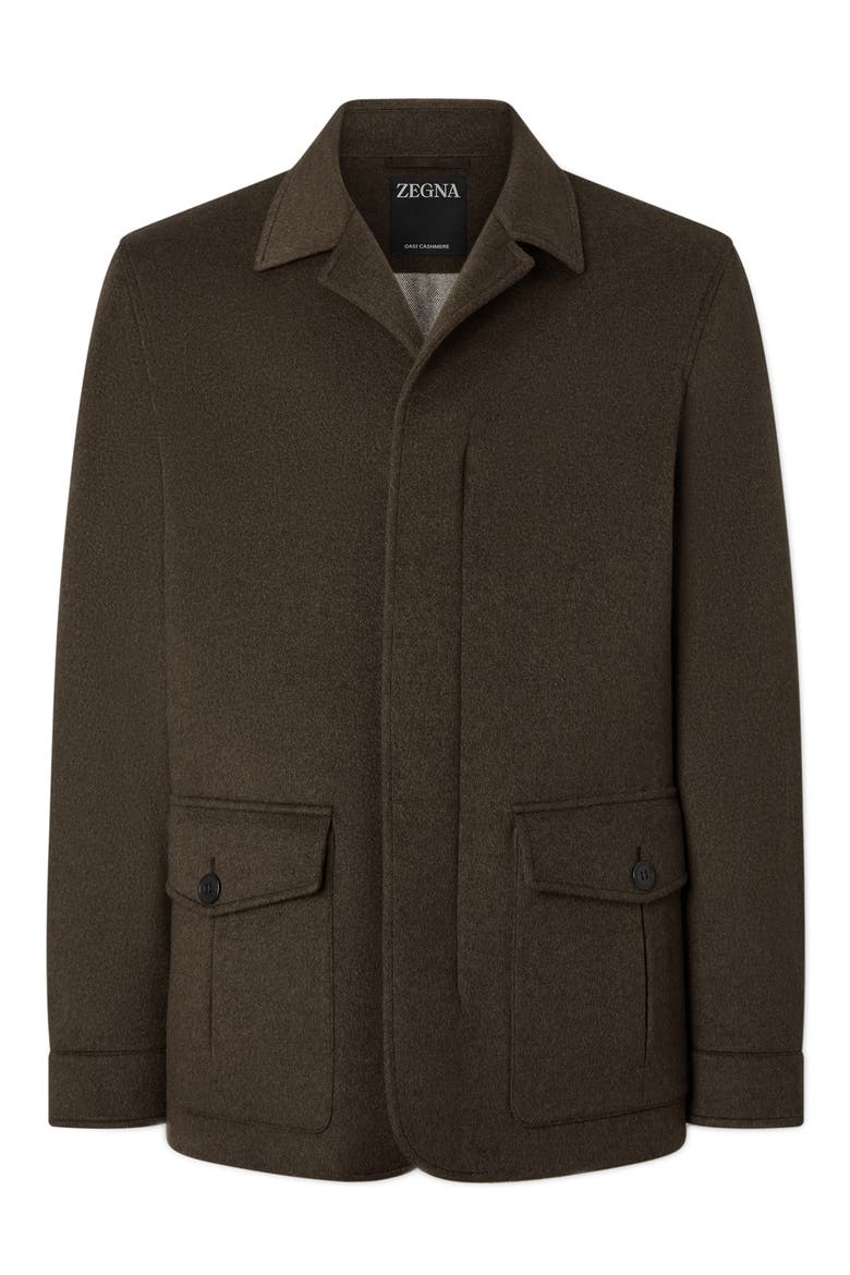 Water Repellent Cashmere Overjacket, Alternate, color, DARK OLIVE GREEN