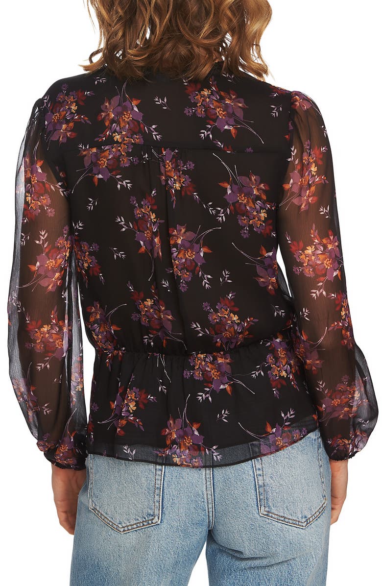 1.STATE Wildflower V-Neck Peplum Blouse, Alternate, color, 