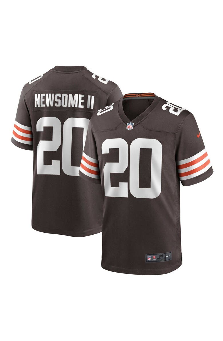 Nike Men's Nike Gregory Newsome II Brown Cleveland Browns 2021 NFL Draft First Round Pick Game Jersey, Main, color, 