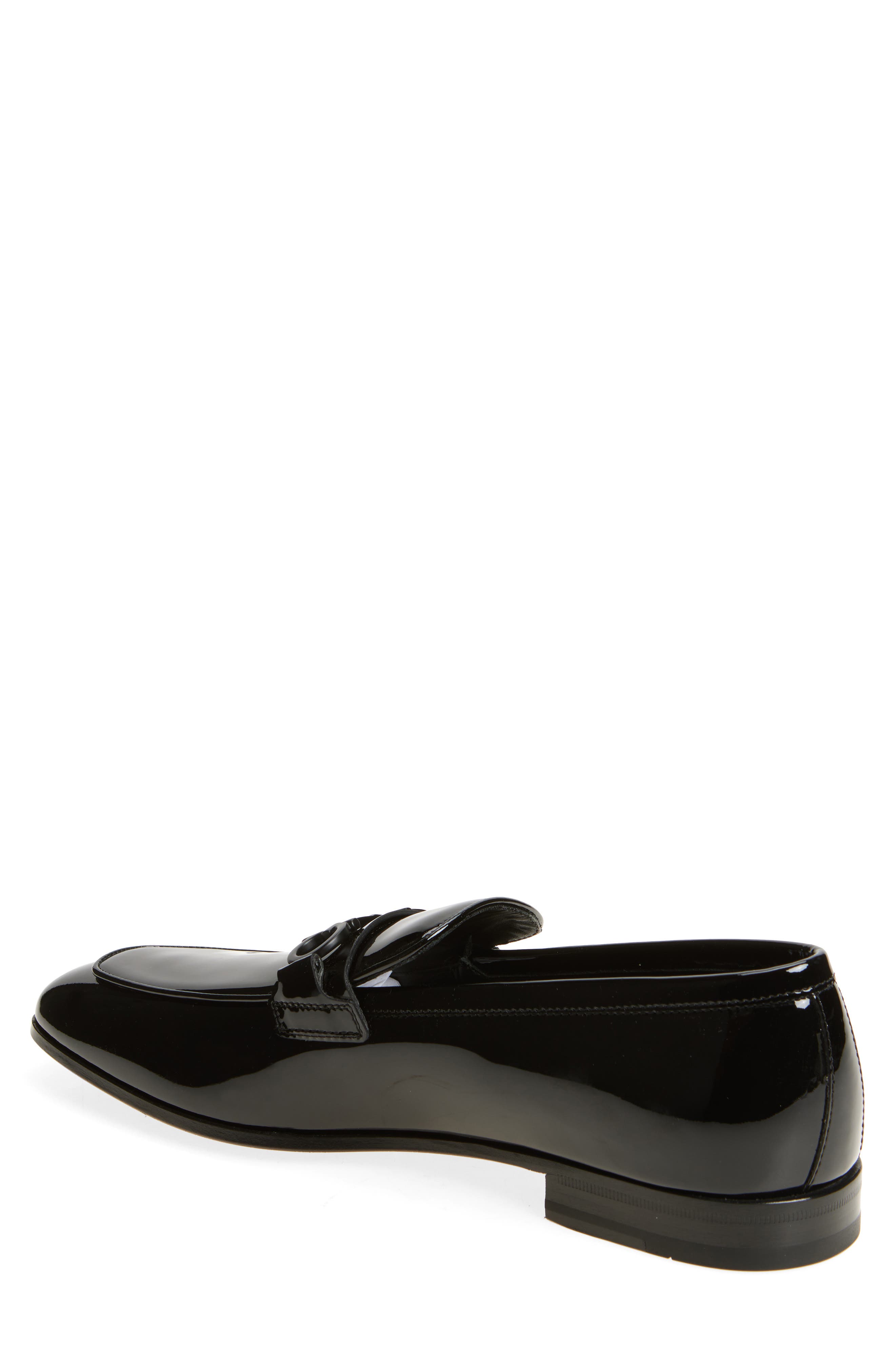 FERRAGAMO Balty Patent Loafer, Alternate, color, Nero Nero Nero
