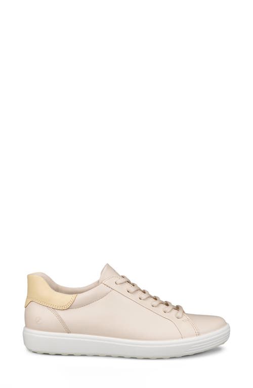 Ecco Soft 7 Sneaker In Limestone/straw