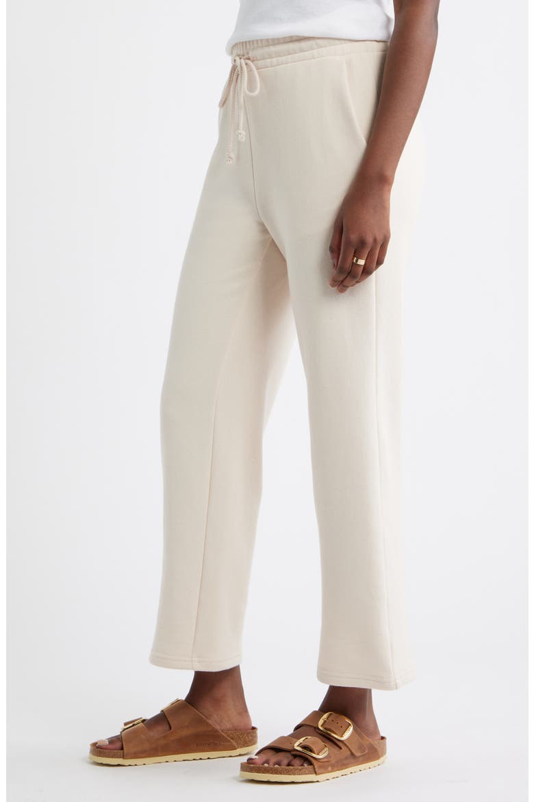 Cotton Blend French Terry Drawstring Pants, Alternate, color, BEIGE SHELL