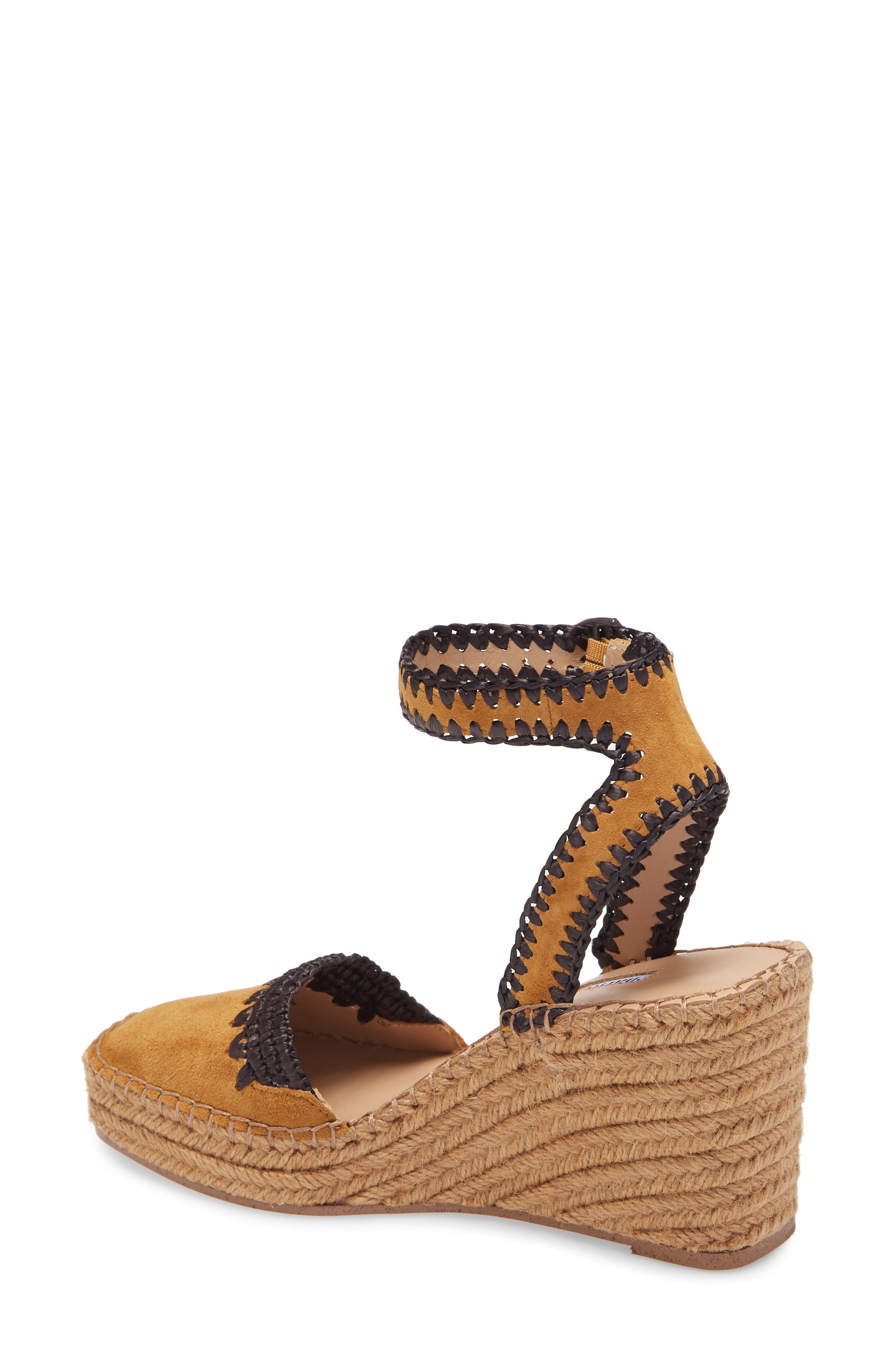 Global Wedge Sandal, Alternate, color, MUSTARD KID SUEDE