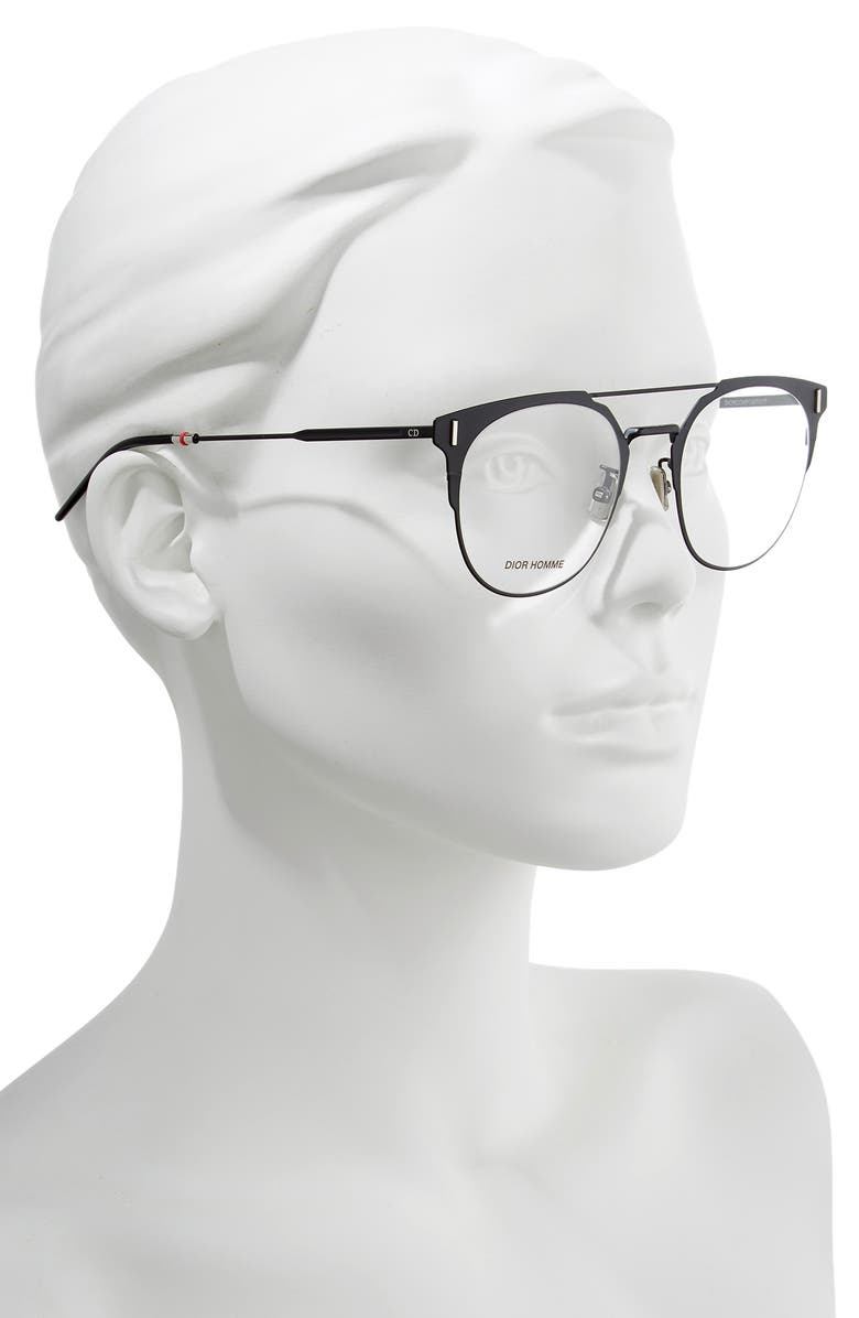 DIOR 51mm Round Optical Glasses, Alternate, color, 