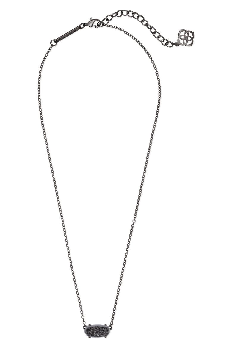 Ever Pendant Necklace, Alternate, color, GUNMETAL/ BLACK DRUSY
