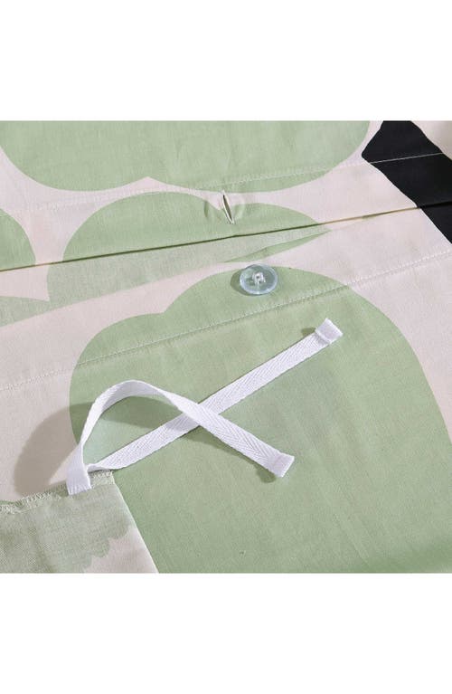 Marimekko Unikko Cotton Duvet Cover Set In Open Light-pastel Green