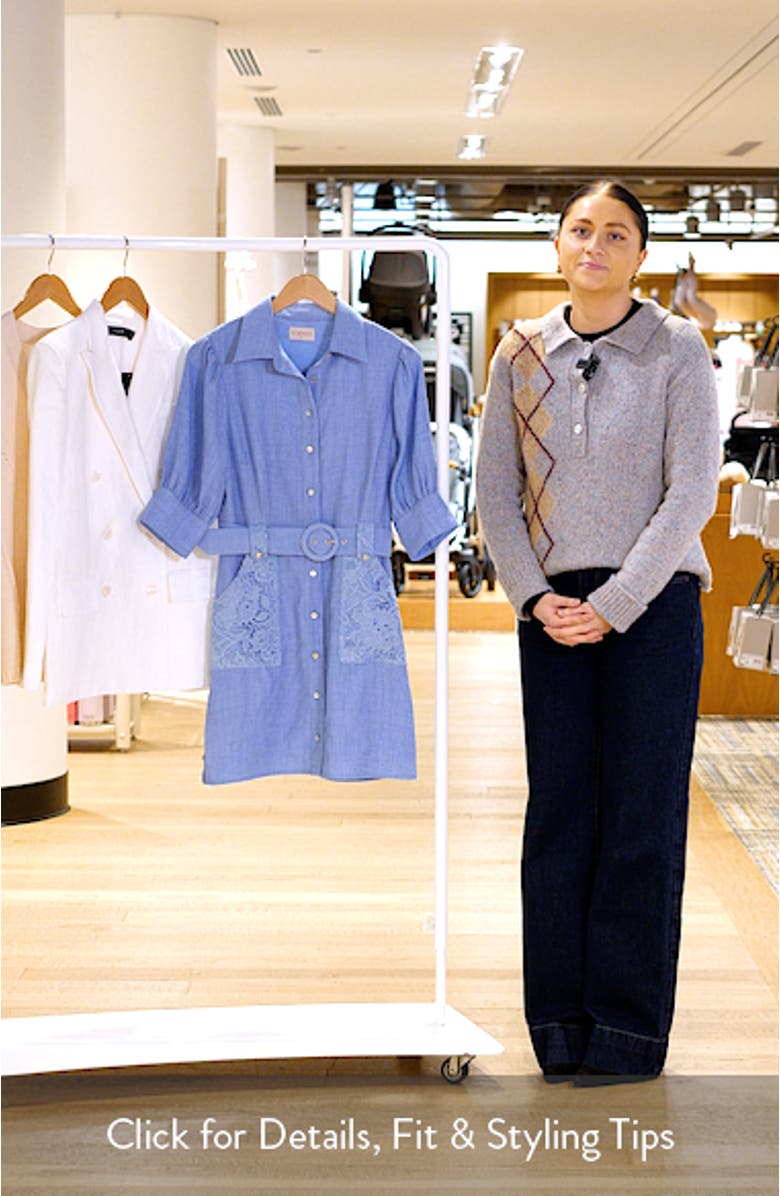 Vivian Lace Trim Shirtdress, sales video thumbnail