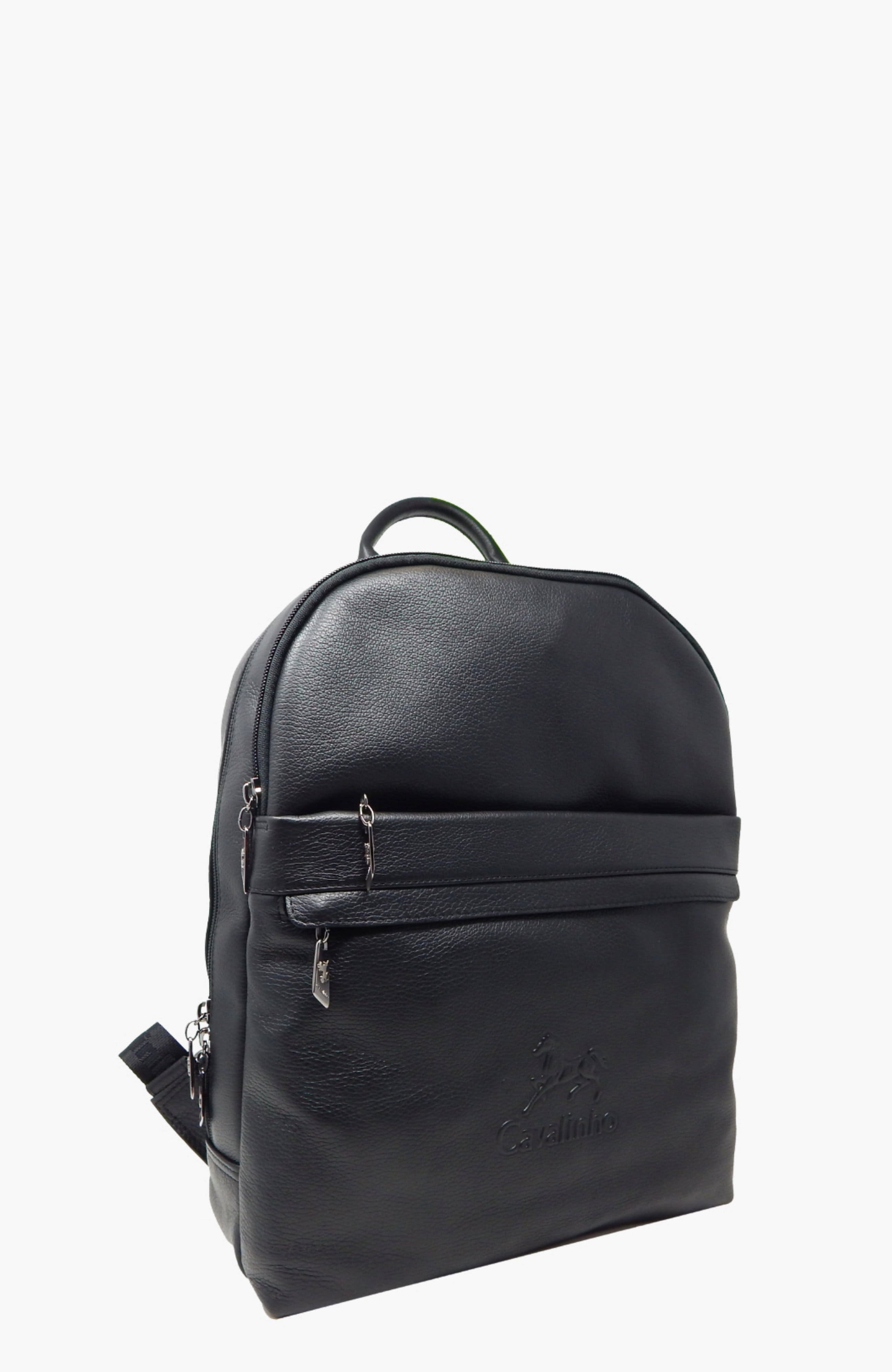 El Estribo 384 Leather Backpack, Alternate, color, Black