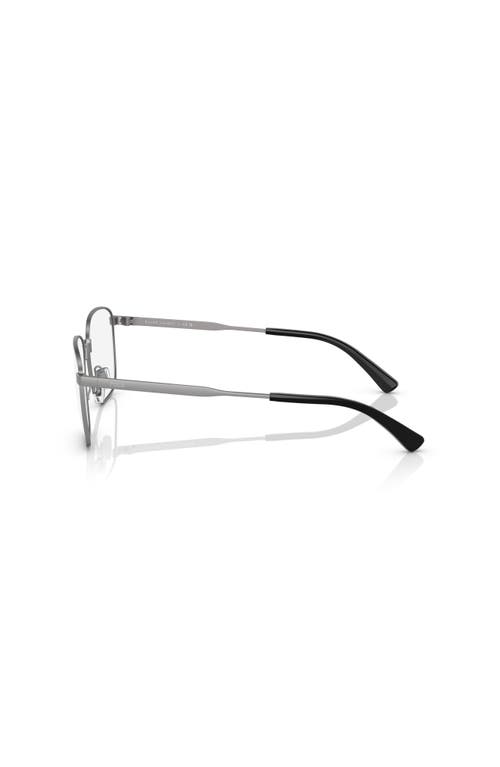 Polo Ralph Lauren 56mm Rectangle Optical Glasses In Metallic