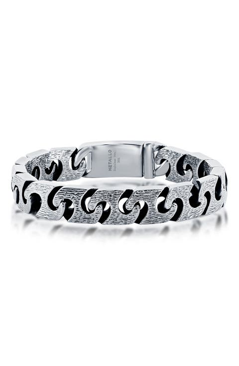 Men's Textured Link Bracelet