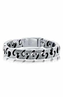 Metallo Men's Textured Link Bracelet