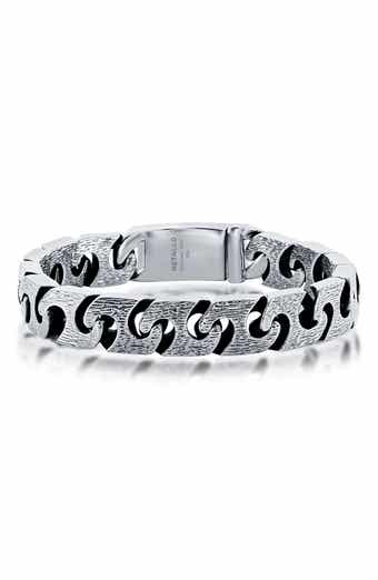 Men's Textured Link Bracelet