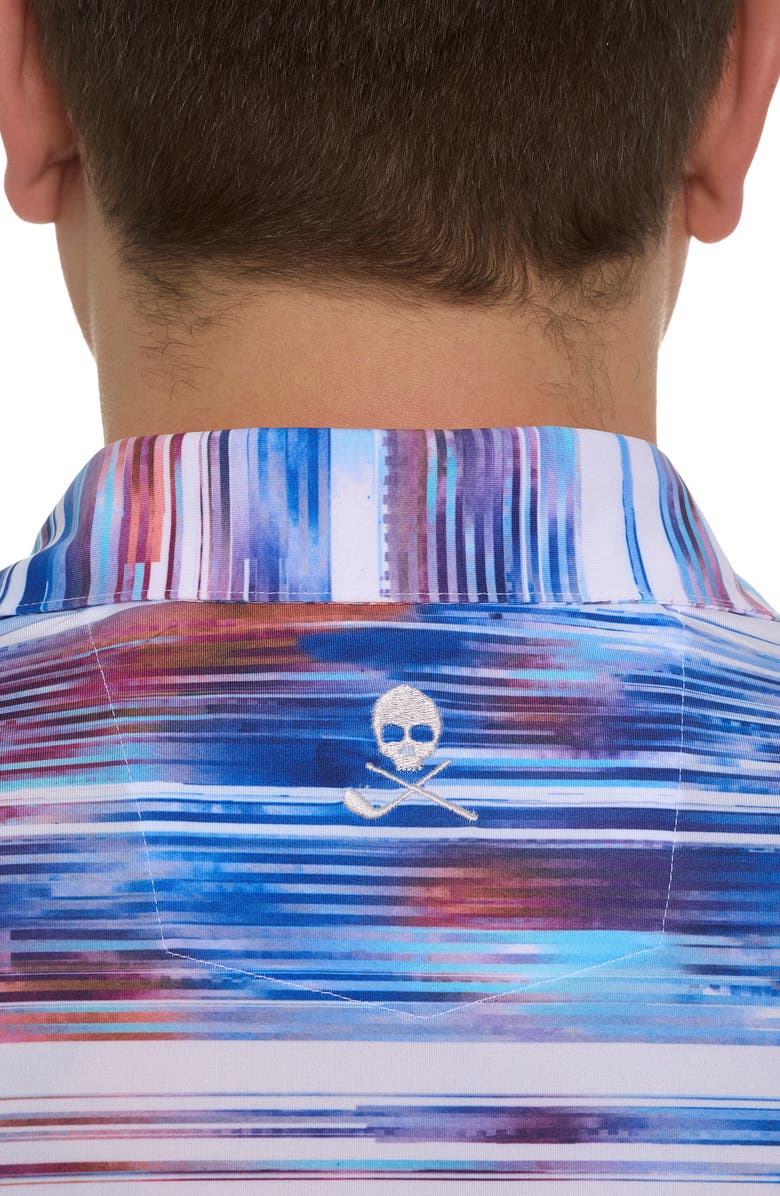 Robert Graham Watzmann Broken Stripe Performance Golf Polo, Alternate, color,