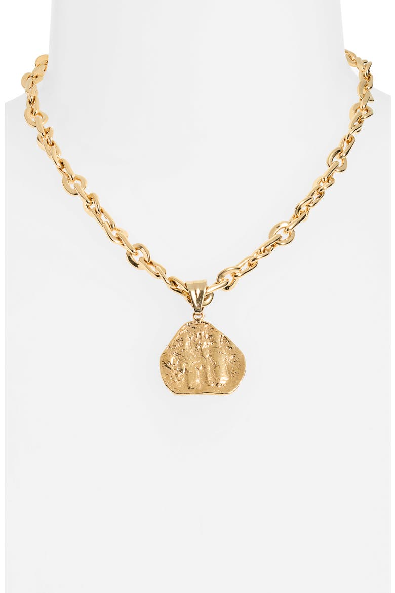 Hierarchy 24k Gold Plated Pendant Necklace, Alternate, color, GOLD