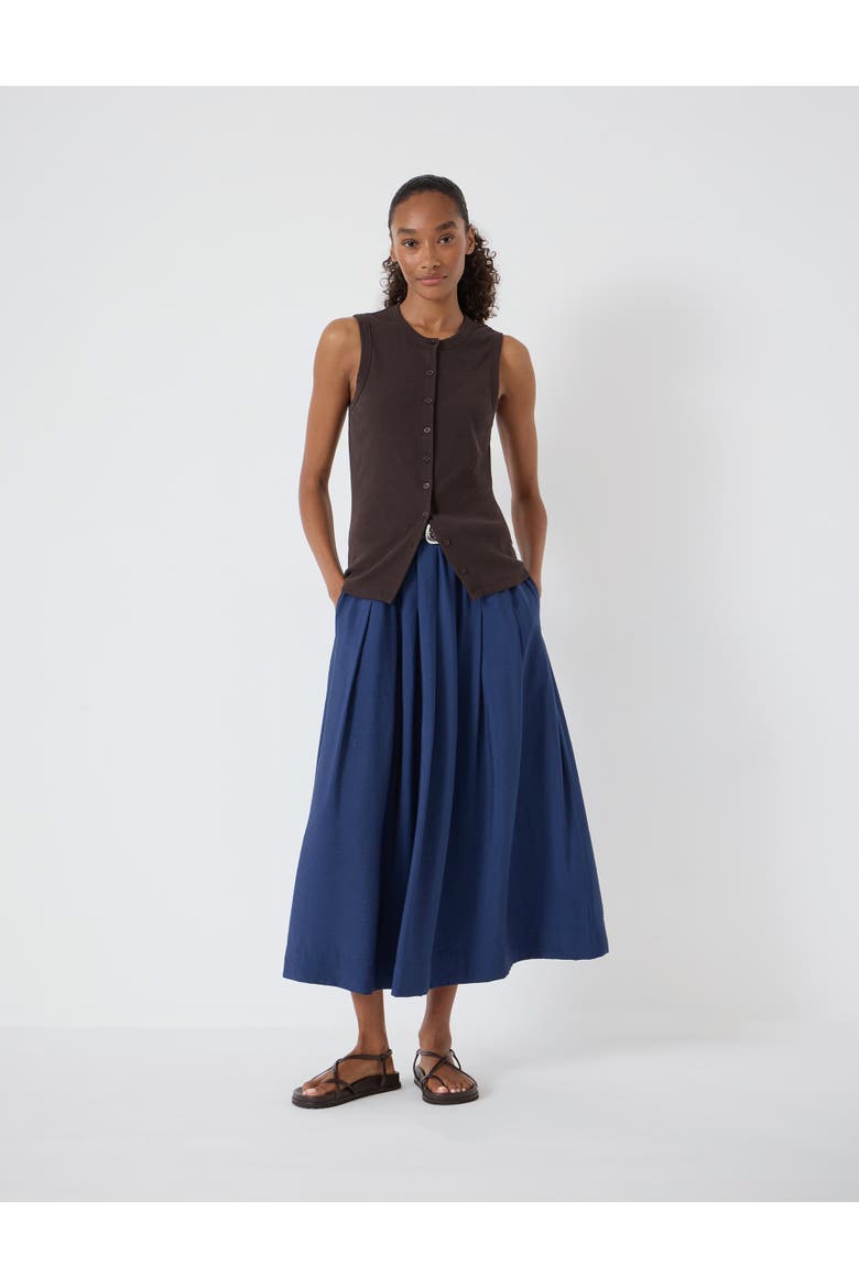 Ivy Pleated Air Flow Midi Skirt, Alternate, color, Navy Blue