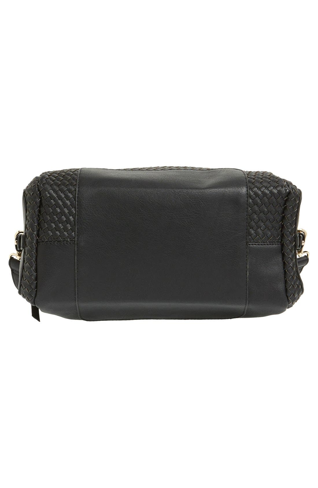 Sole Society 'Paxley' Woven Faux Leather Satchel, Alternate, color, 