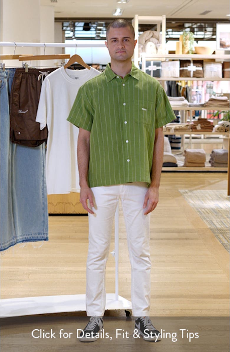 Joe Stripe Short Sleeve Button-Up Shirt, sales video thumbnail