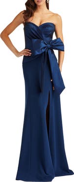 Tadashi Shoji Strapless Stretch Crepe Gown