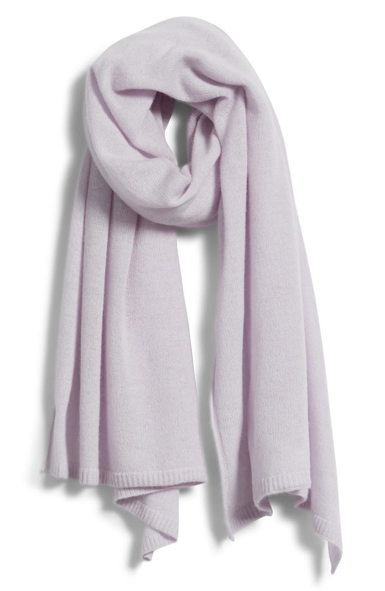 Nordstrom Cashmere Scarf, Alternate, color, Purple Evening