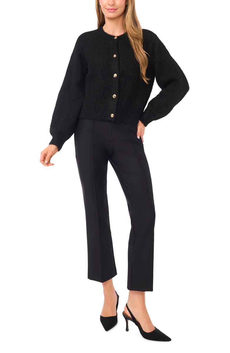 Ted Baker Fina Fuzzy Crewneck Cardigan, Alternate, color, Rich Black