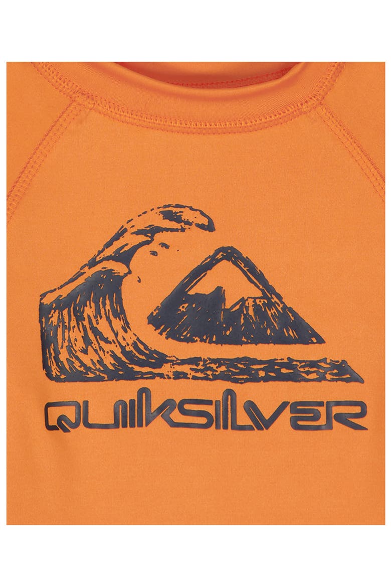 Long Sleeve Rashguard & Swim Trunks Set, Alternate, color, ORANGE MULTI
