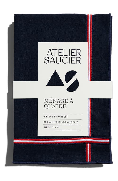 ATELIER SAUCIER ATELIER SAUCIER UNIVERSITY SET OF 4 NAPKINS 