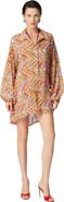 Missoni Oversized Shirt In Printed Cotton And Silk Blend
