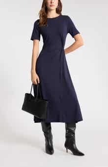Side Twist A-Line Dress