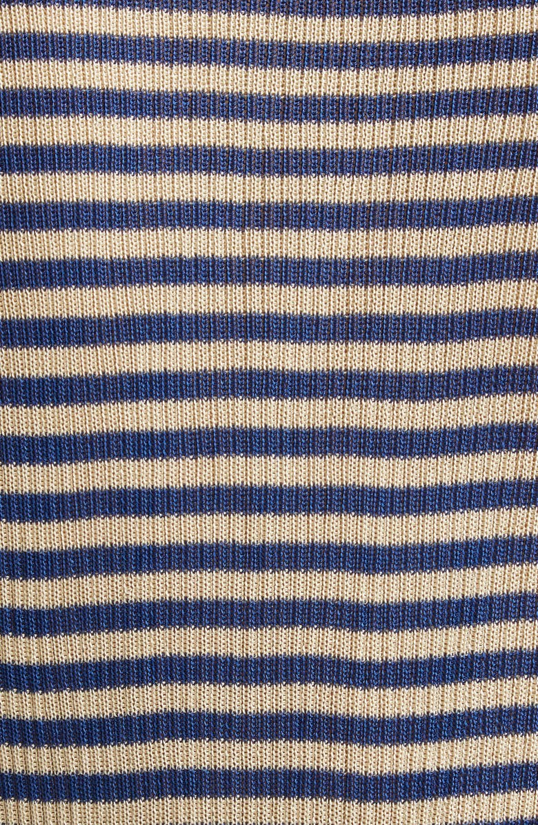 Valentino Garavani Striped Silk Sweater, Alternate, color, Blue Multi
