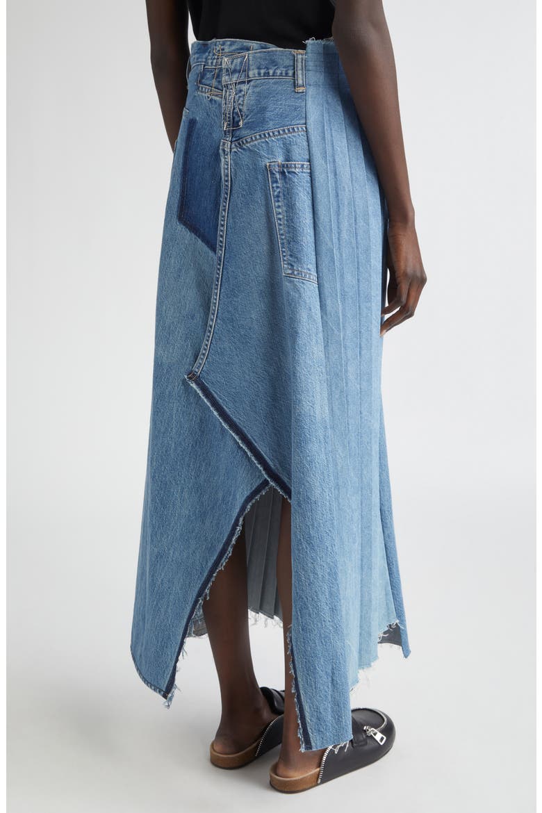 Remake Denim Mark VI Maxi Skirt, Alternate, color, INDIGO ASSORT