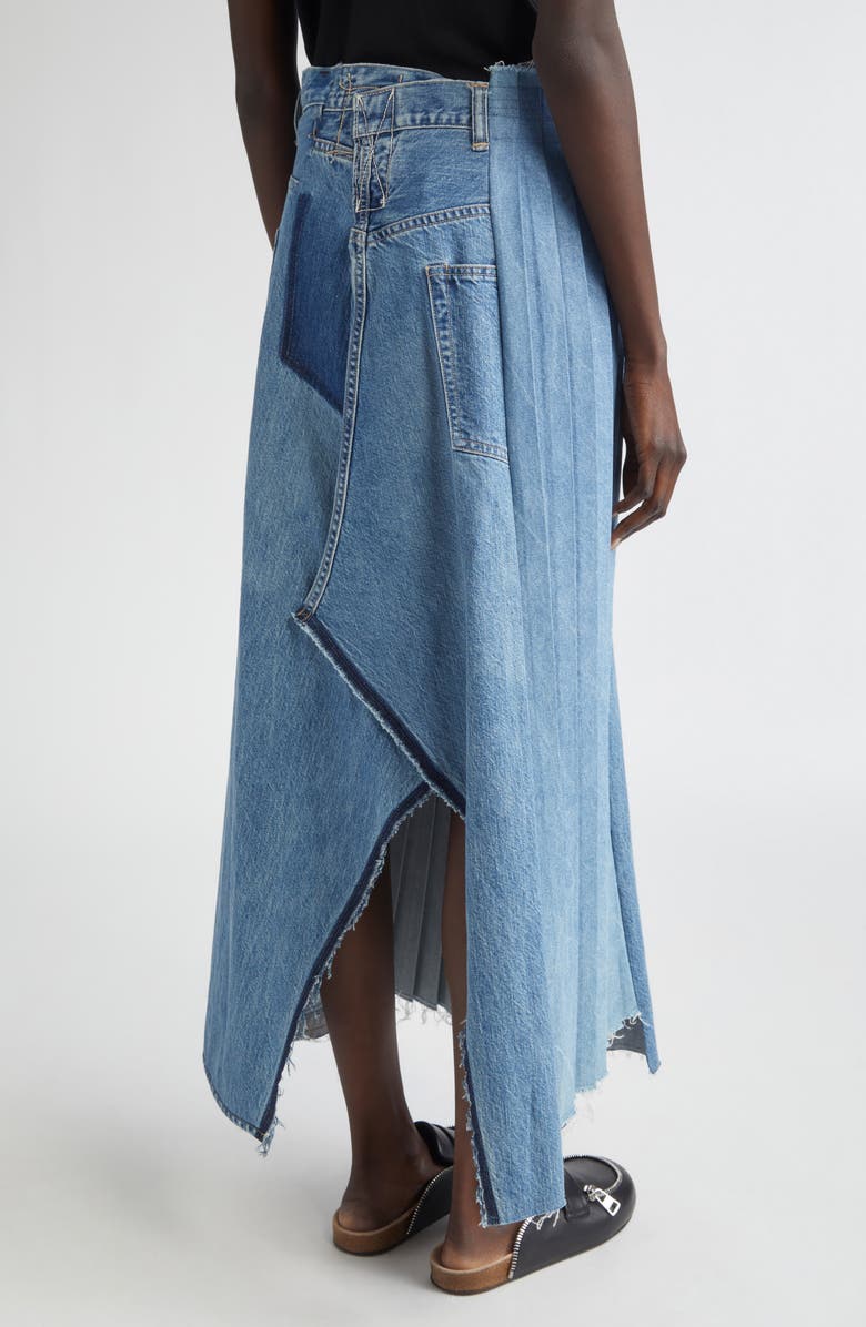 KURO Remake Denim Mark VI Maxi Skirt, Alternate, color, Indigo Assort