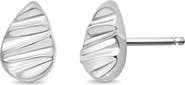 Bony Levy 14K White Gold Textured Teardrop Stud Earrings