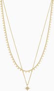Bearfruit Jewelry 14k Gold Plated North Star Layered Necklace Statement Meaningful Jewelry
