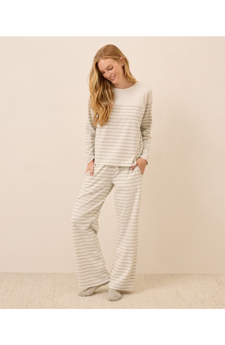 Pact Cool Stretch Lounge Pant, Alternate, color, Winter White Stripe