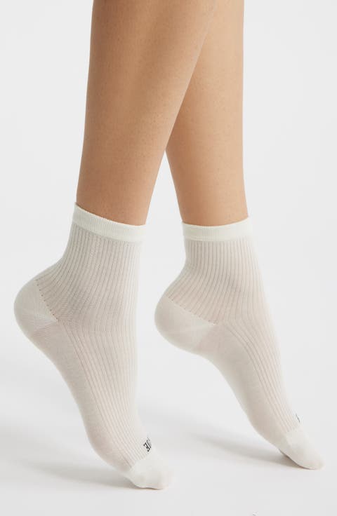 Sheer Rib Crew Socks
