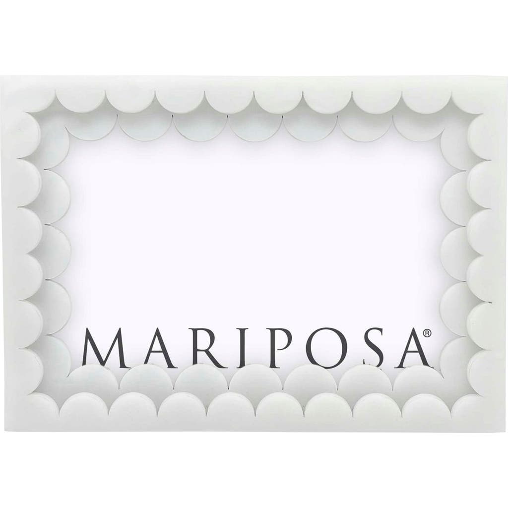 Mariposa Double Scallop Picture Frame in White