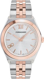 FERRAGAMO Vega New Two-Tone Bracelet Watch, 40mm