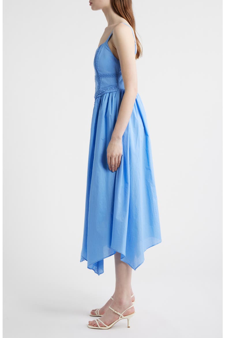 Lace Trim Sleeveless Maxi Dress, Alternate, color, BLUE