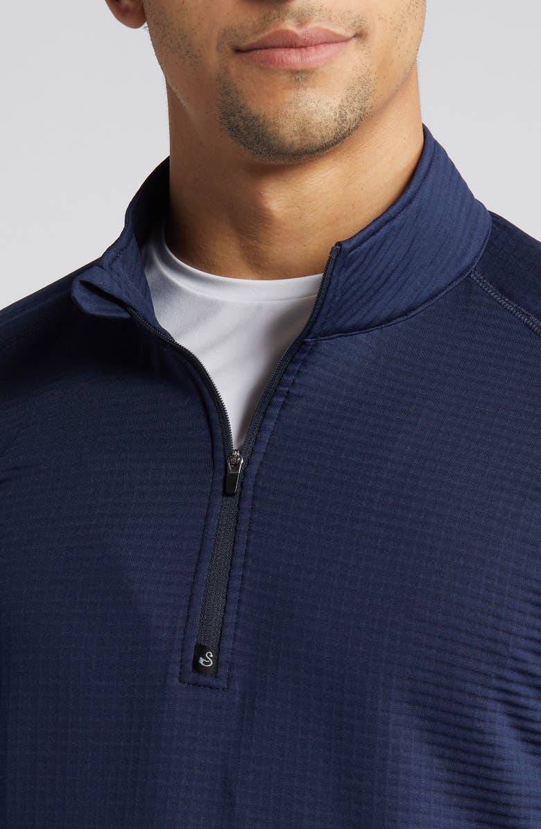 Swannies Lukas Quarter Zip Waffle Golf Pullover, Alternate, color, Navy