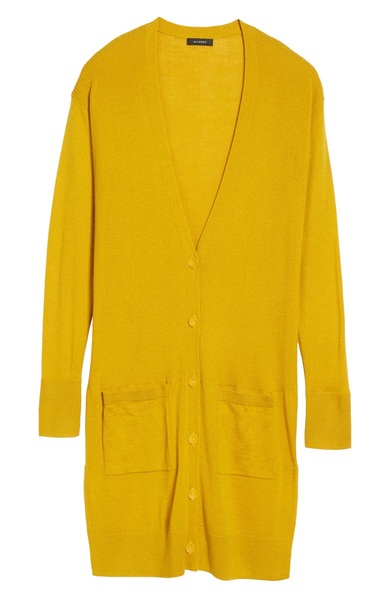 Halogen<sup>®</sup> Rib Knit Wool Blend Cardigan, Alternate, color,