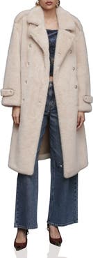 Avec Les Filles Faux Fur Belted Coat