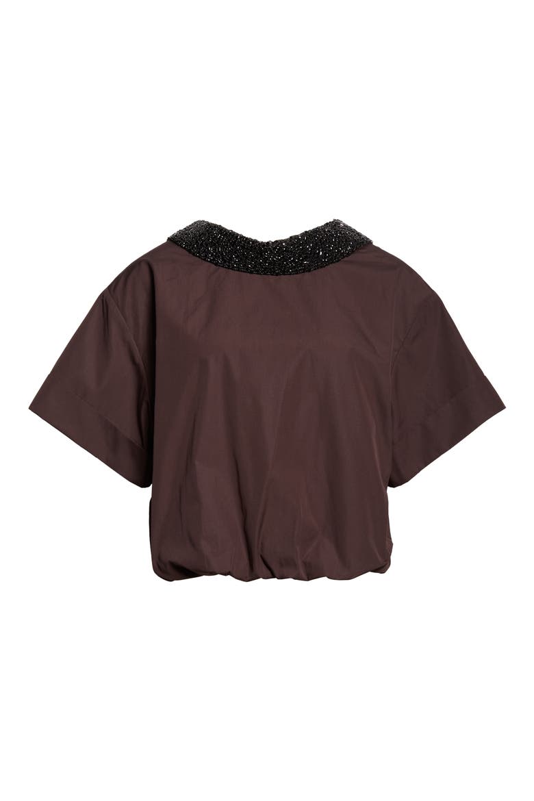 Forever & Always Crystal Collar Top, Alternate, color, CHOCOLATE