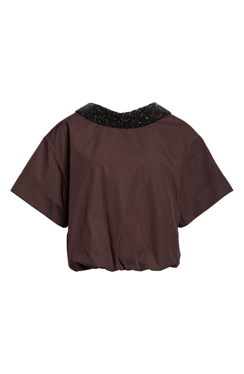 TWP Forever & Always Crystal Collar Top, Alternate, color, Chocolate