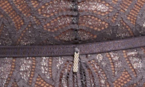 Montelle Intimates Nights Out Metallic Garter Belt In Gray