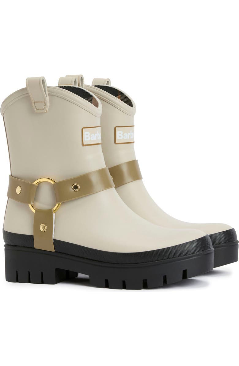 Barbour Elley Harness Rain Boot, Main, color, Light Oak/ Bleached Olive